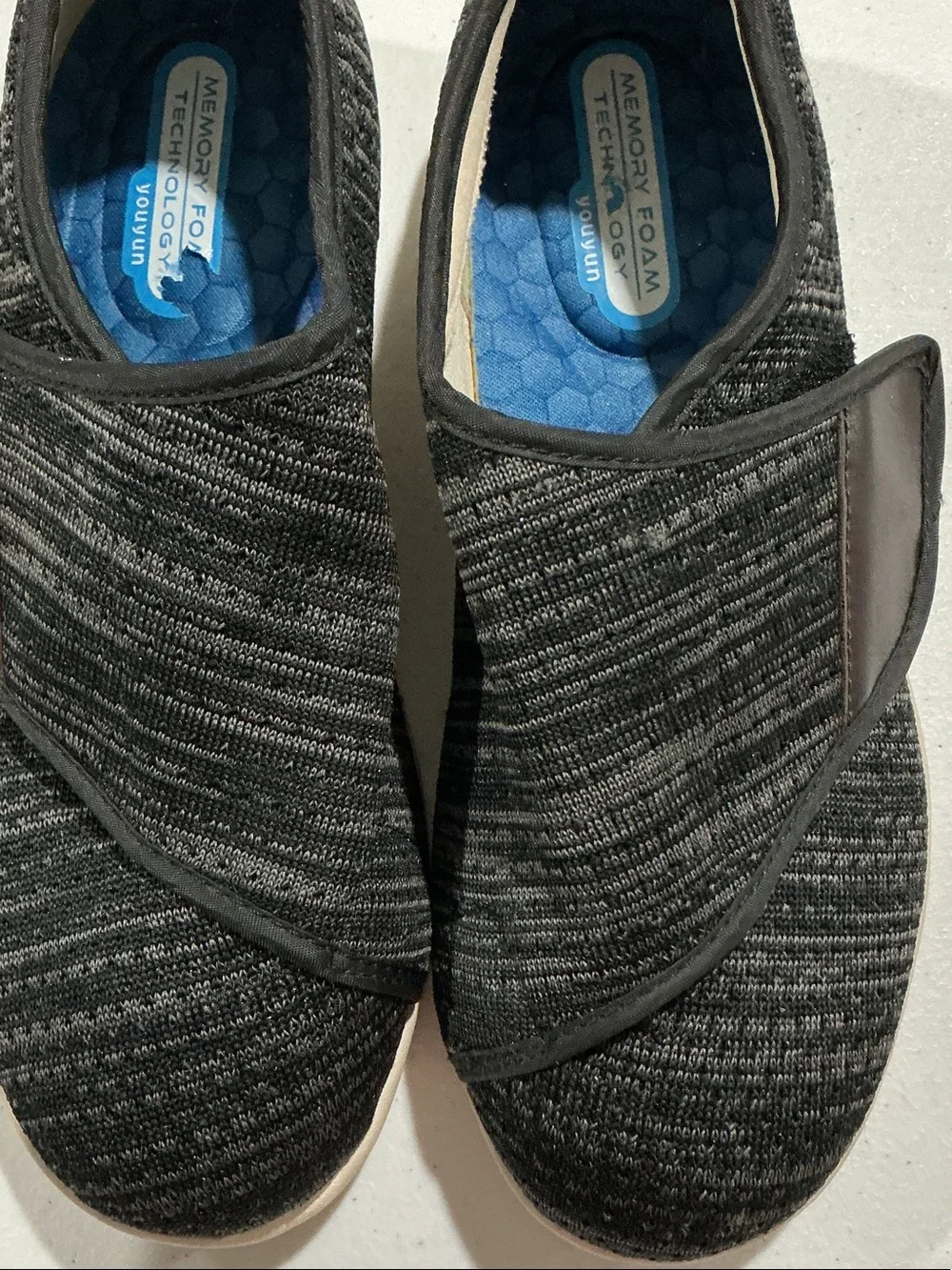 Men's Black Knit Memory-Foam Slip-On Comfort Loafers
